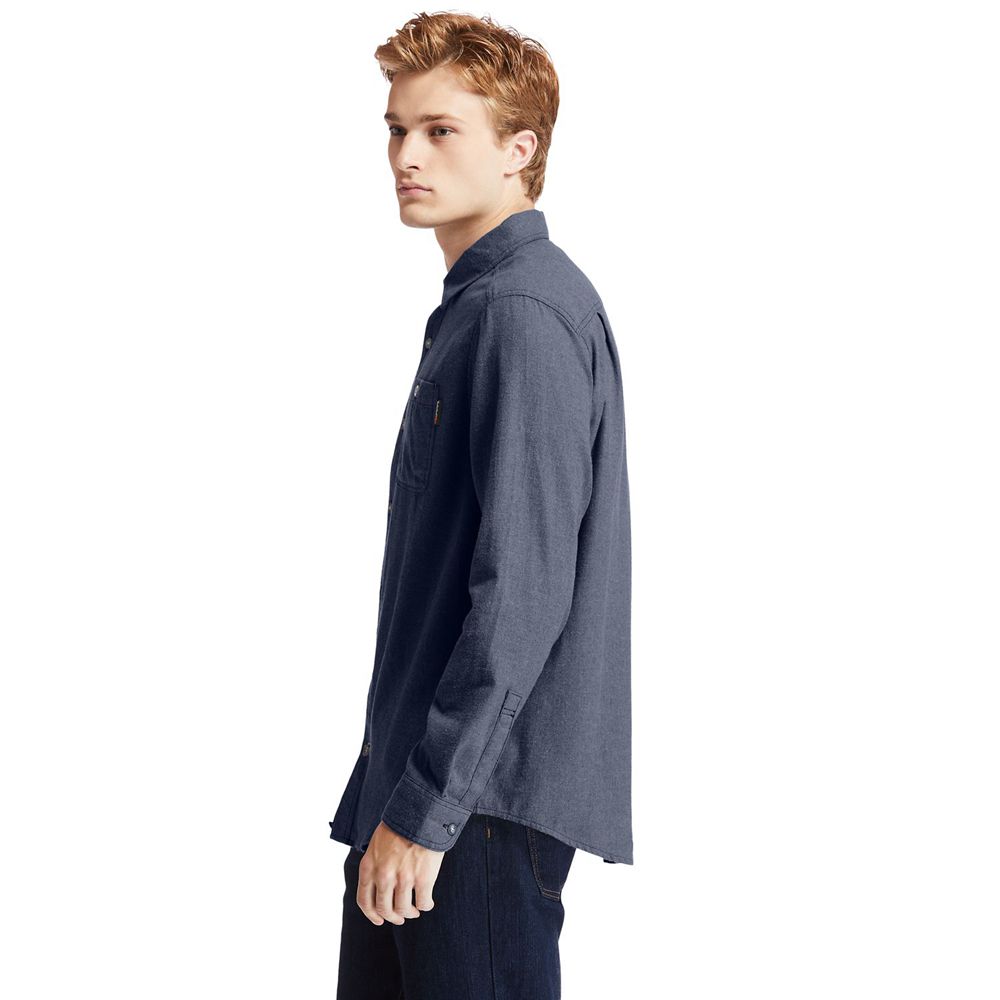 Camisa Masculino - Timberland Pro® Woodfort Midweight Flannel Work - EXPYB9134 - Azul Marinho